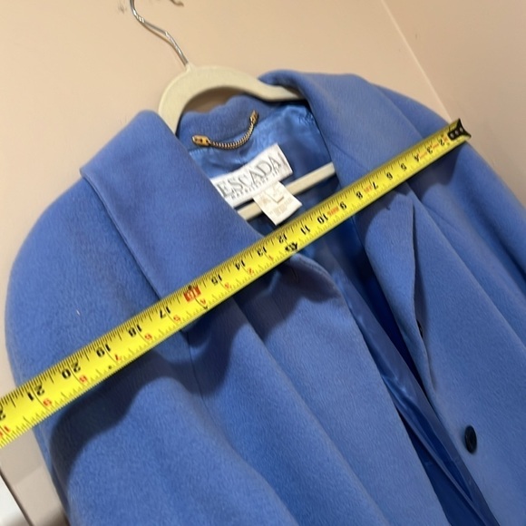Escada Margaretha Ley Periwinkle/Sky Blue Wool silk lined coat size 40 - Picture 6 of 9